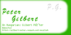 peter gilbert business card